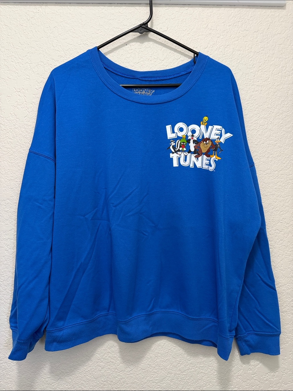 Warner Bros. Looney Tunes Bright Blue Character Crewneck